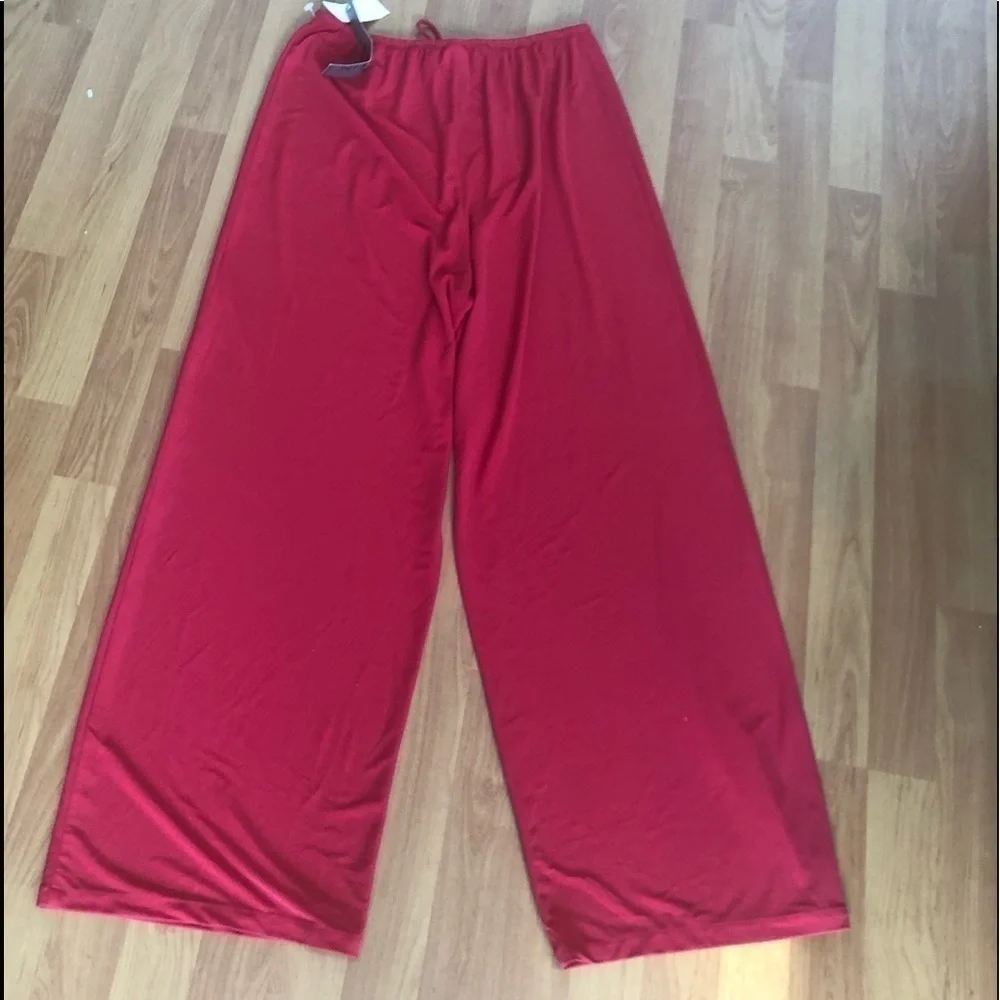 NWT Anne Klein Red Beach Coverup pants